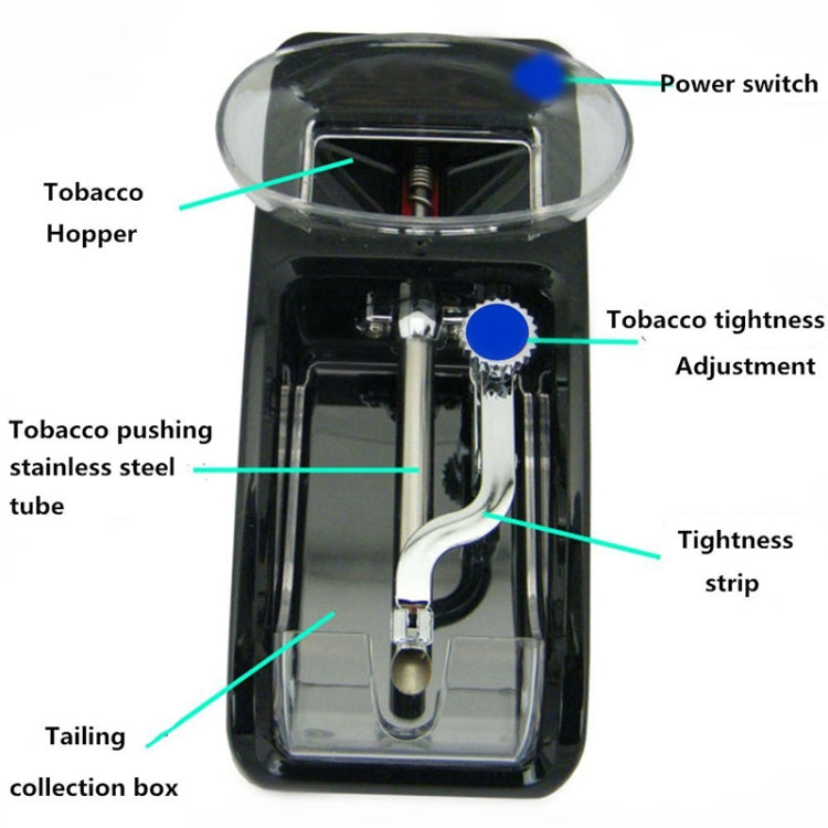 Electric Easy Automatic Cigarette Rolling Machine Tobacco: US Plug