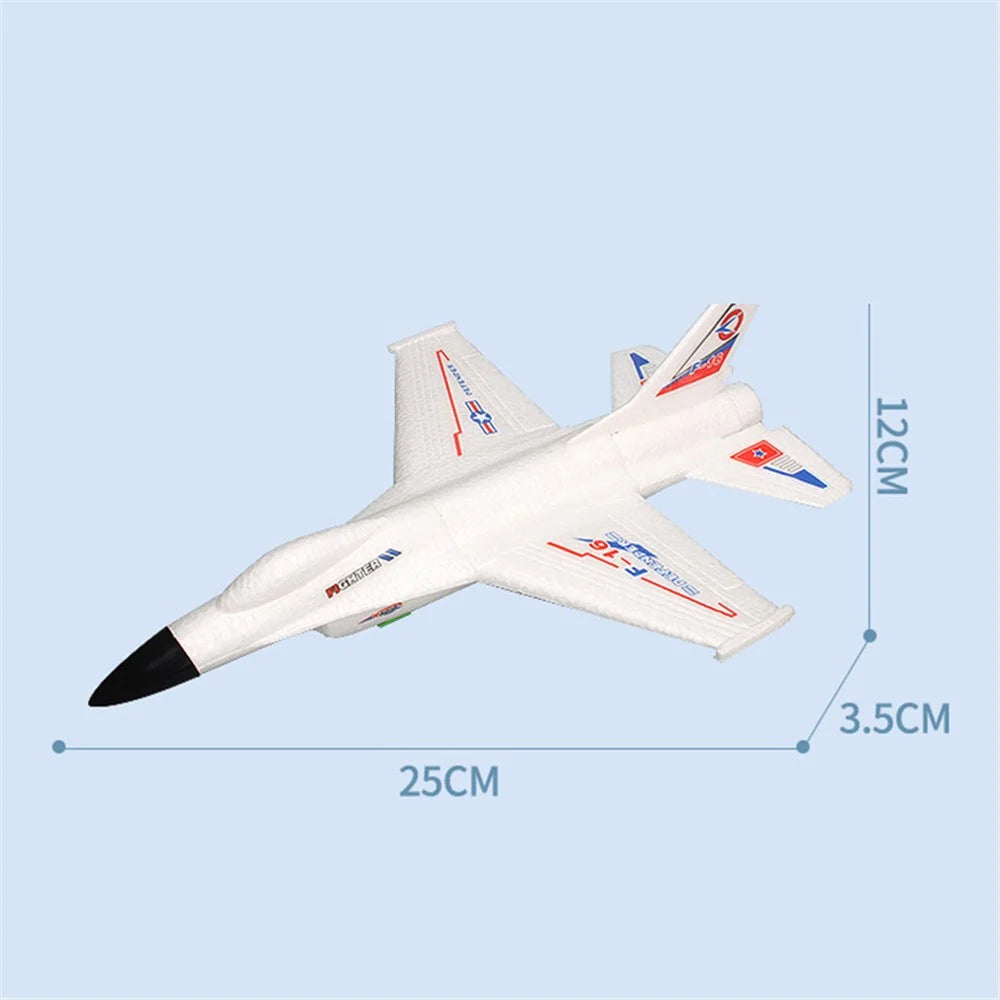 Flying Airplane Toy with Launcher, Throwing Foam Glider Catapult Plane Toys for Kids Boys Birthday Gift - White - 6