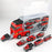 Sliding Track Cargo Truck with 6 Small Alloy Cars Kids Simulation Fire Truck Engineering Vehicle Children Toy - Fire Truck - 1