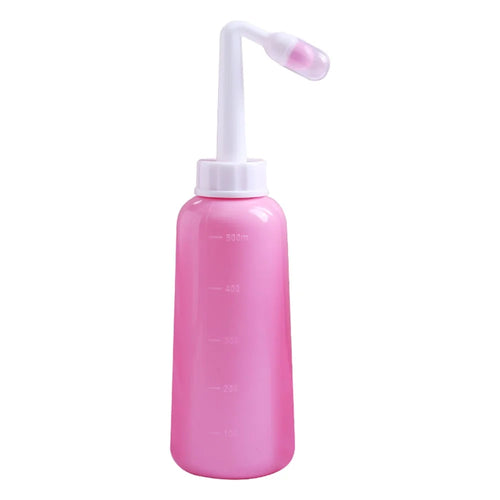 500ml Portable Travel Handheld Bidet Sprayer Personal Hygiene Cleaning Spraying Bottle - Pink - 1