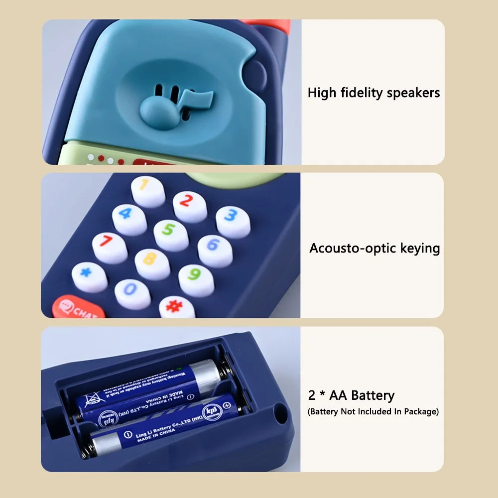 8902 Baby Toy Phone Simulation Smartphone Fun Learning Musical Toy for Toddlers, Kids - 2 - 4
