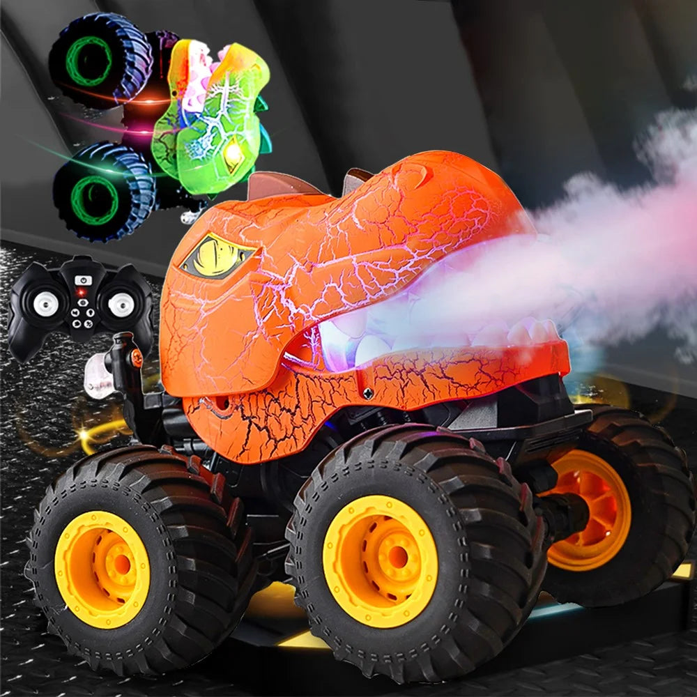 YL-101 2.4G RC Off-Road Car Spray Dinosaur Toy with Light and Sound Effects for Kids Boys - 3 - 4