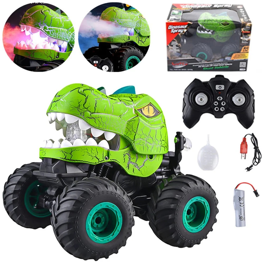 YL-101 2.4G RC Off-Road Car Spray Dinosaur Toy with Light and Sound Effects for Kids Boys - 3 - 7
