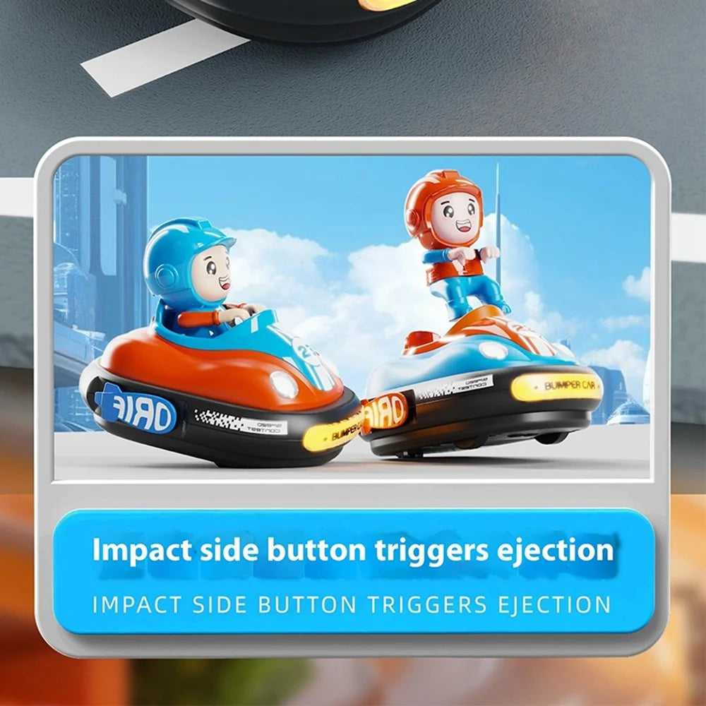 2629-T36A 2Pcs Remote Control Bumper Cars Ejecting Drivers Dolls Car with Light Music - 2