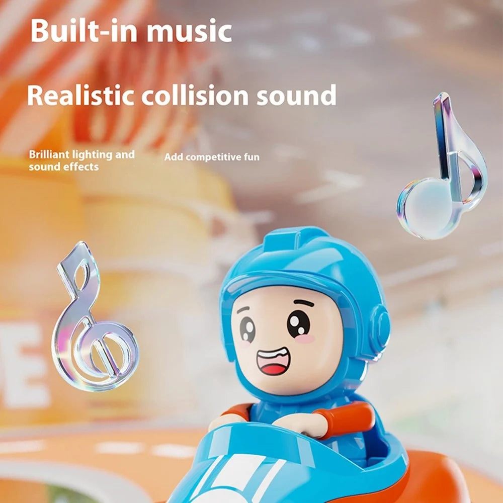2629-T36A 2Pcs Remote Control Bumper Cars Ejecting Drivers Dolls Car with Light Music - 3