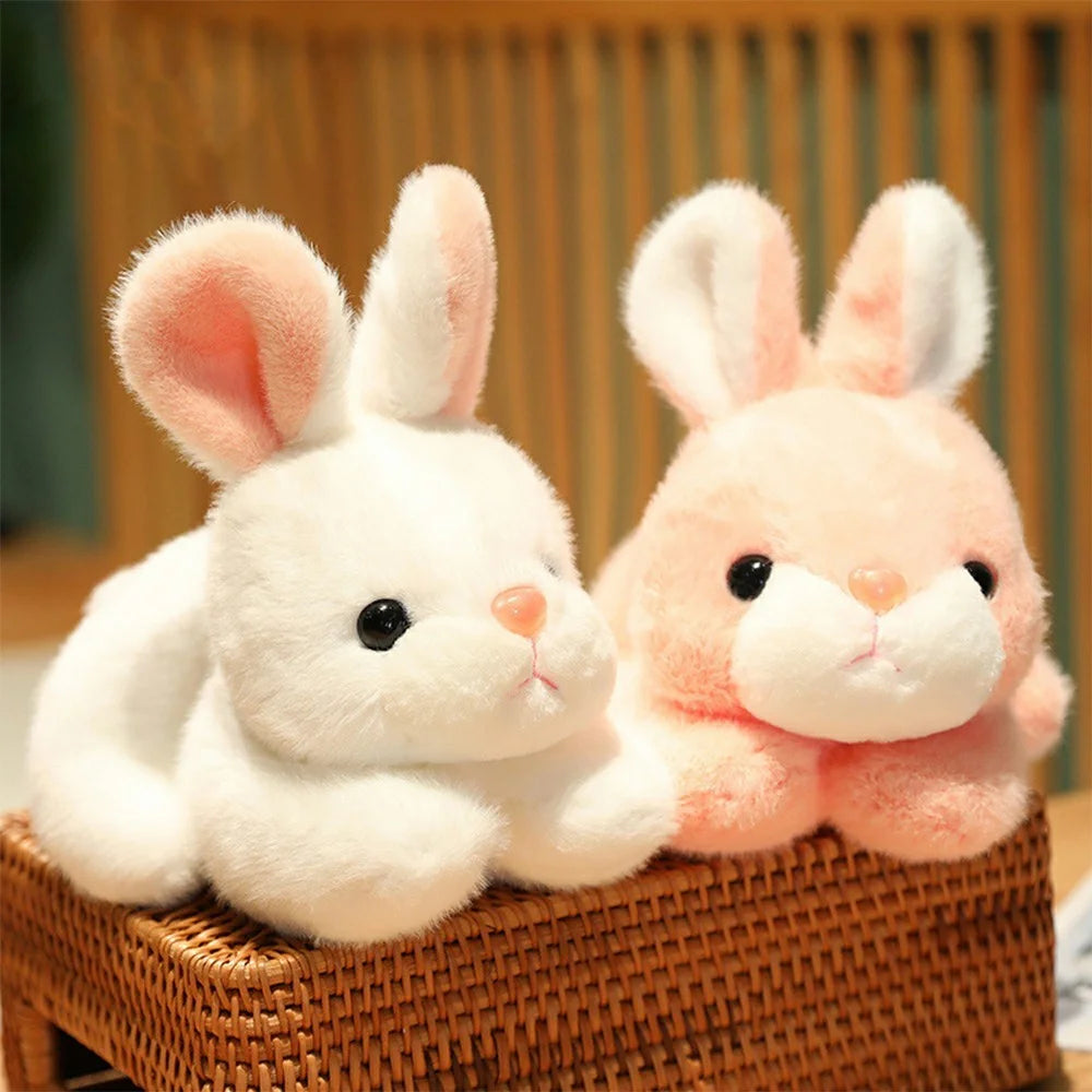 25cm Grovel Rabbit Plush Toy 8-inch Stuffed Doll for Claw Machines, Random Color - 2