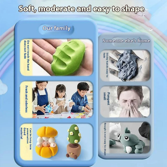 36 Colors DIY Clay Set for Kids Ultra-Light Non-Sticky Modeling Clay - 5