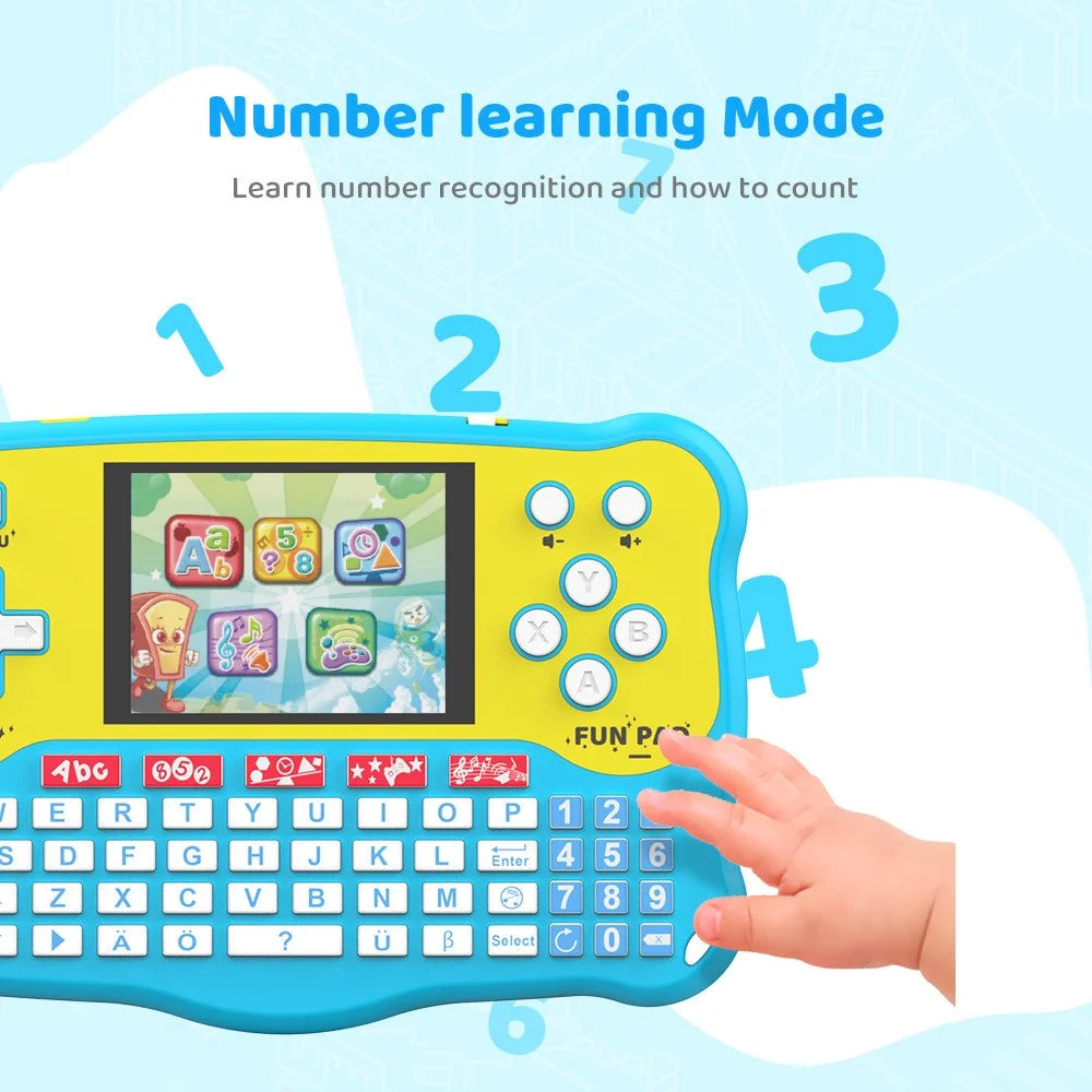 DATA FROG Baby Learning Pad with ABC Alphabet / Words / Music / Math Interactive Educational Electronic Toys - Blue - 4