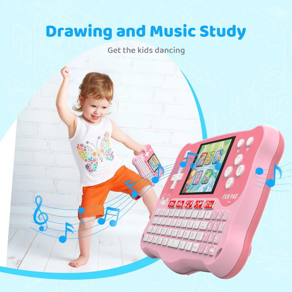 DATA FROG Baby Learning Pad with ABC Alphabet / Words / Music / Math Interactive Educational Electronic Toys - Blue - 5