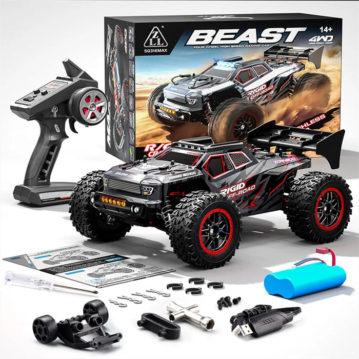 ZLL SG316 MAX 1:16 4WD Remote Control Climbing Truck Brushless Off-Road RC Car with LED Light - 1