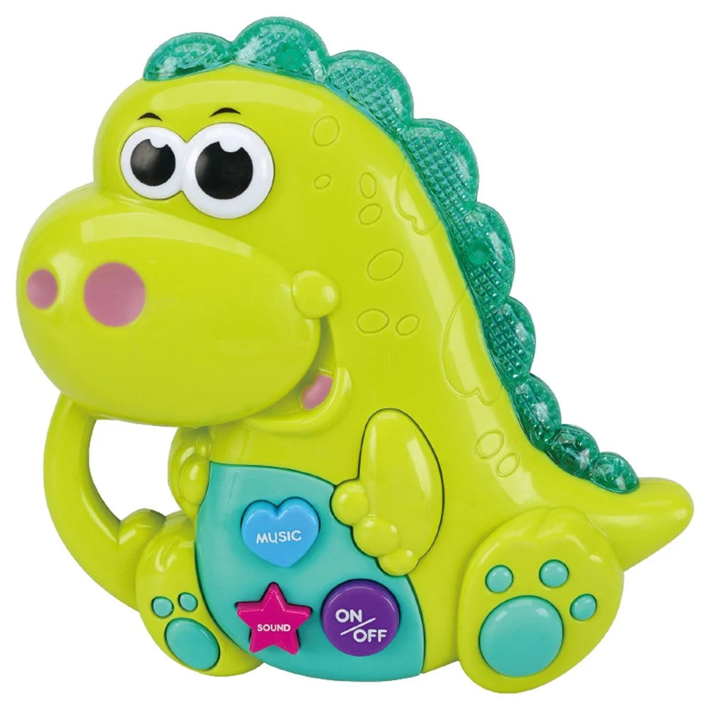 1138 Cartoon Dinosaur Baby Kids Musical Educational Toy Electronic Piano with Light - Green - 1