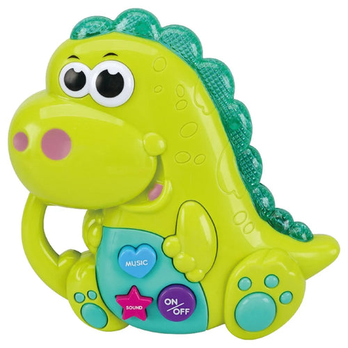 1138 Cartoon Dinosaur Baby Kids Musical Educational Toy Electronic Piano with Light - Green - 1