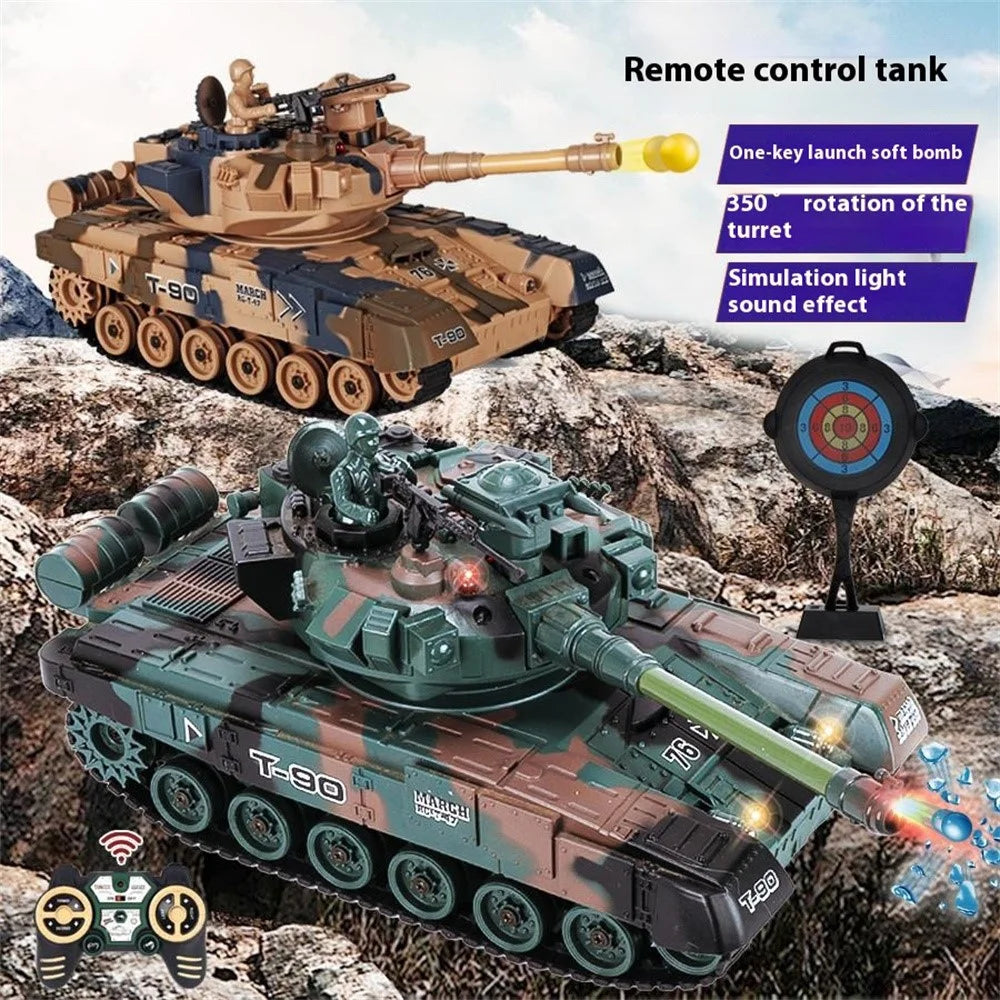 10-Channel Heavy Duty RC Tracked Tank Children Ball Shooting Toy with Remote Control - 228-2 - 2