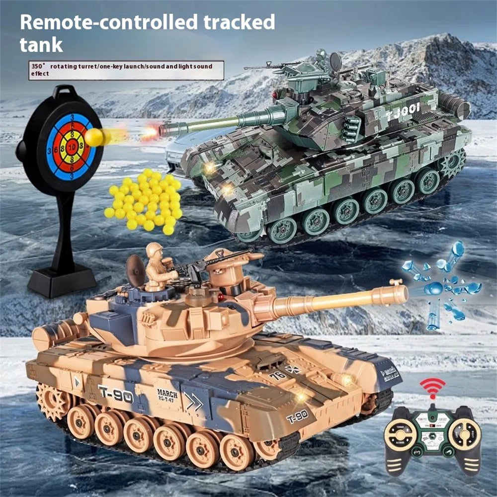 10-Channel Heavy Duty RC Tracked Tank Children Ball Shooting Toy with Remote Control - 228-2 - 3