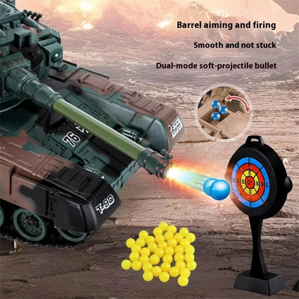 10-Channel Heavy Duty RC Tracked Tank Children Ball Shooting Toy with Remote Control - 228-2 - 5
