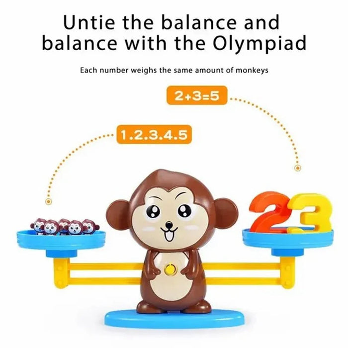 Monkey Scale Balance Counting Math Game STEM Preschool Educational Toy Gift for Boy Girl - 4
