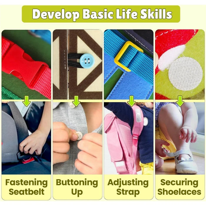 Felt Learning Board Kids Toddlers Interactive Animal Farm Educational Quiet Book Toy Gift - 6