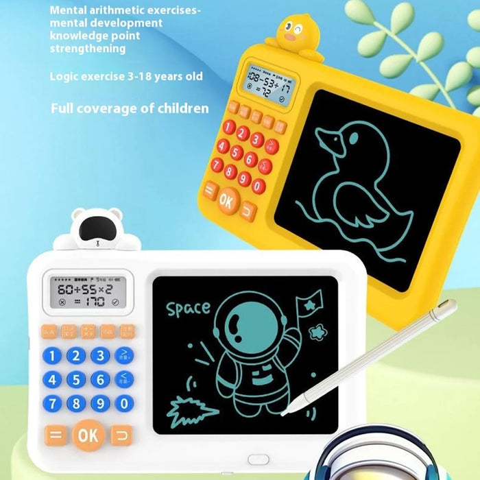 Electronic Math Game with Sketch Pad Educational Math Learning Game for 0 - 6 Years Kids - Yellow Duck - 2