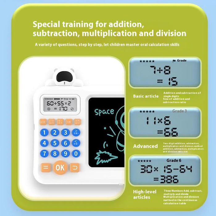 Electronic Math Game with Sketch Pad Educational Math Learning Game for 0 - 6 Years Kids - Yellow Duck - 5