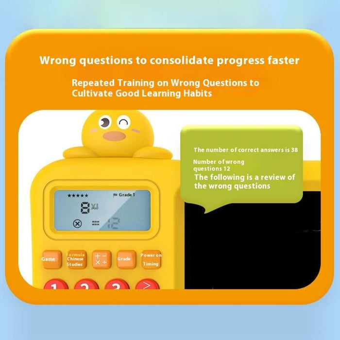 Electronic Math Game with Sketch Pad Educational Math Learning Game for 0 - 6 Years Kids - Yellow Duck - 6
