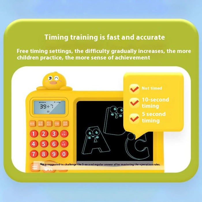 Electronic Math Game with Sketch Pad Educational Math Learning Game for 0 - 6 Years Kids - Yellow Duck - 7