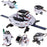 6 in 1 Solar Robot Building Block Toy DIY Assembly Kit Educational Toy - White - 1