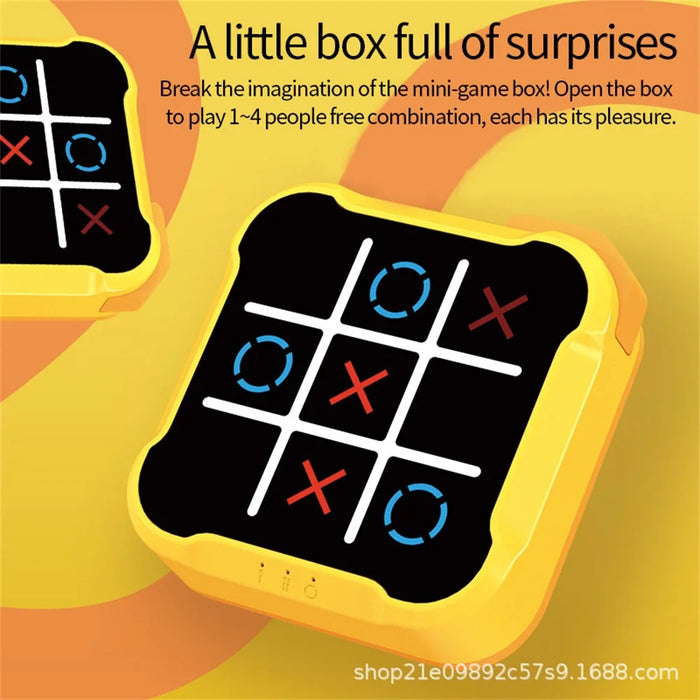 Super Tic-Tac-Toe Mole Attack Educational Toy for Kids Interactive Learning Table Game - Yellow - 6