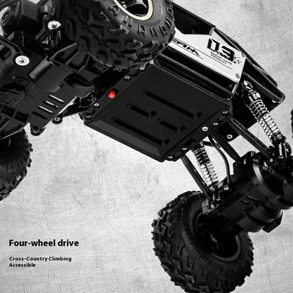 1:16 Scale RC Truck 4WD Off Road Vehicle Alloy Rock Crawler Climbing Car Toy Model for Kids - Silver - 2