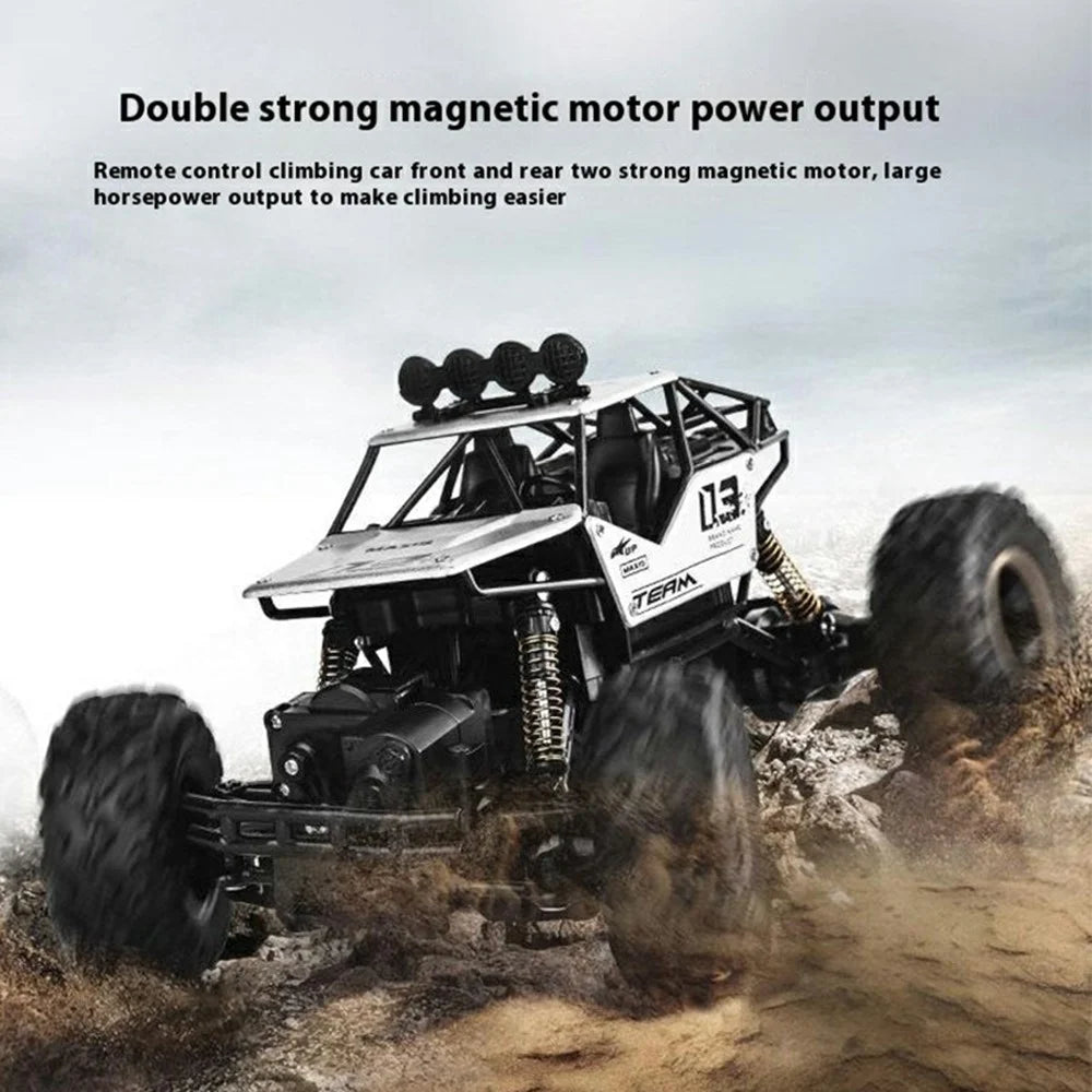 1:16 Scale RC Truck 4WD Off Road Vehicle Alloy Rock Crawler Climbing Car Toy Model for Kids - Silver - 3