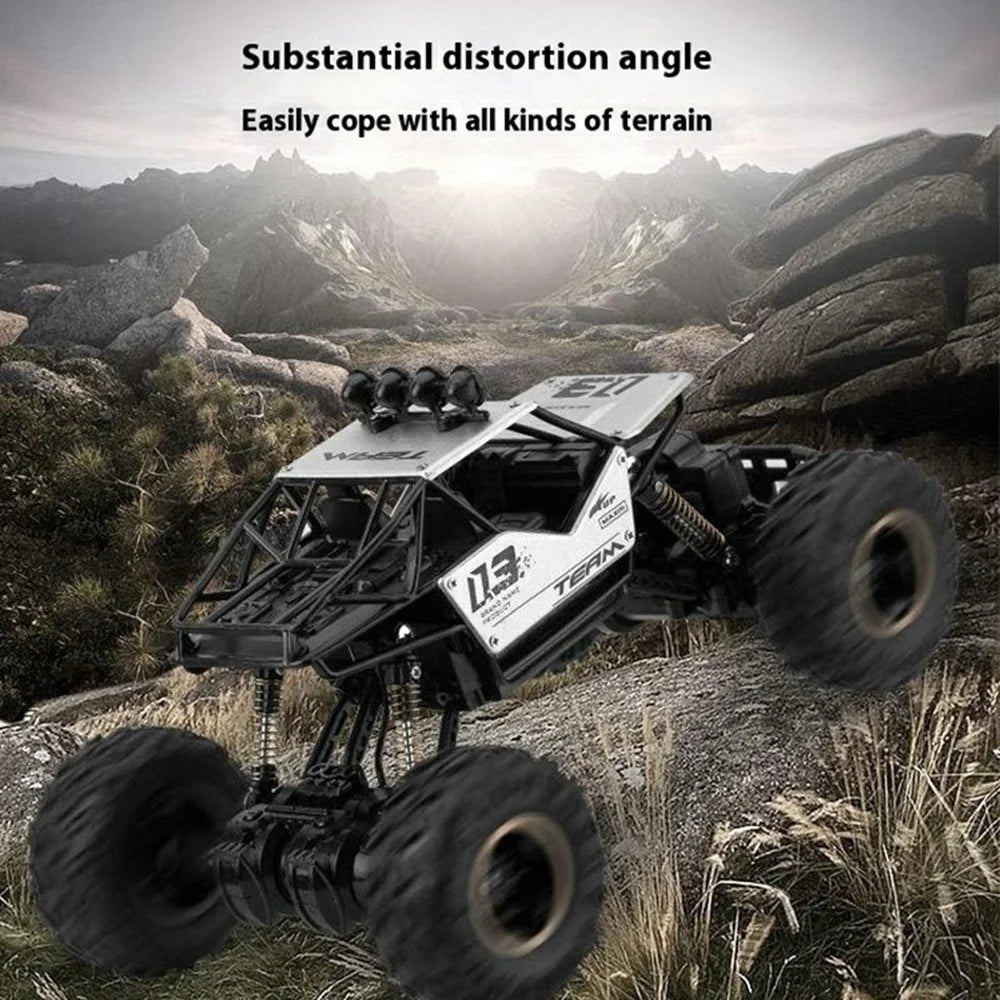 1:16 Scale RC Truck 4WD Off Road Vehicle Alloy Rock Crawler Climbing Car Toy Model for Kids - Silver - 6