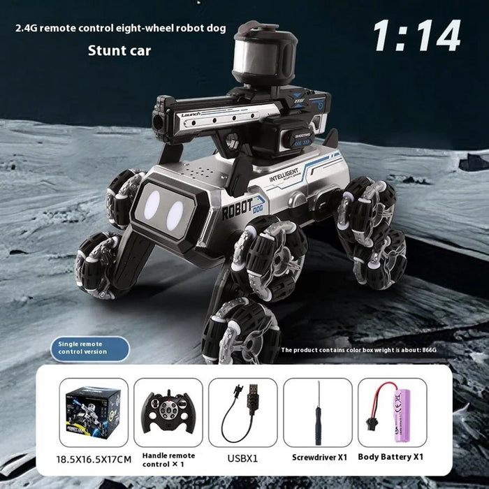 2.4G RC Stunt Car 8-Wheel Transforming Off-Road Climbing Drift Vehicle Remote Control Toy - YL-118 Water Bomb Style - 2