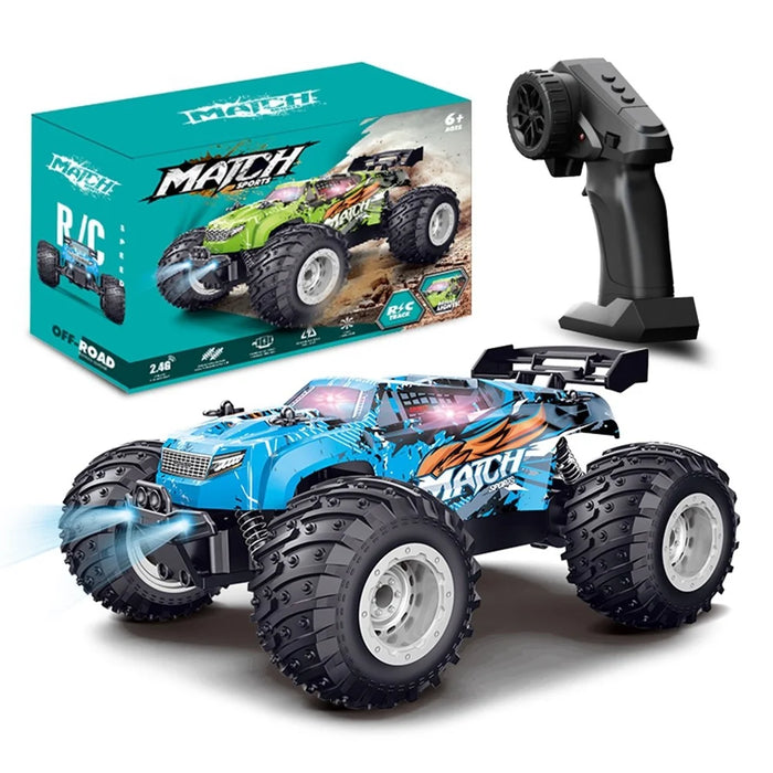 YT6632 High Speed RC Car Toy Long Battery Life Headlights Drift Stunt Off-Road Vehicle - Blue - 1
