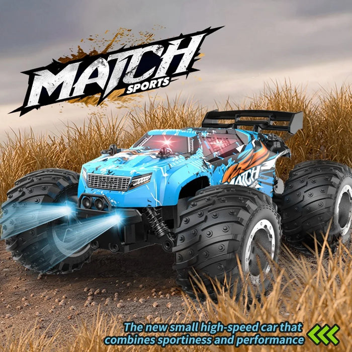 YT6632 High Speed RC Car Toy Long Battery Life Headlights Drift Stunt Off-Road Vehicle - Blue - 4