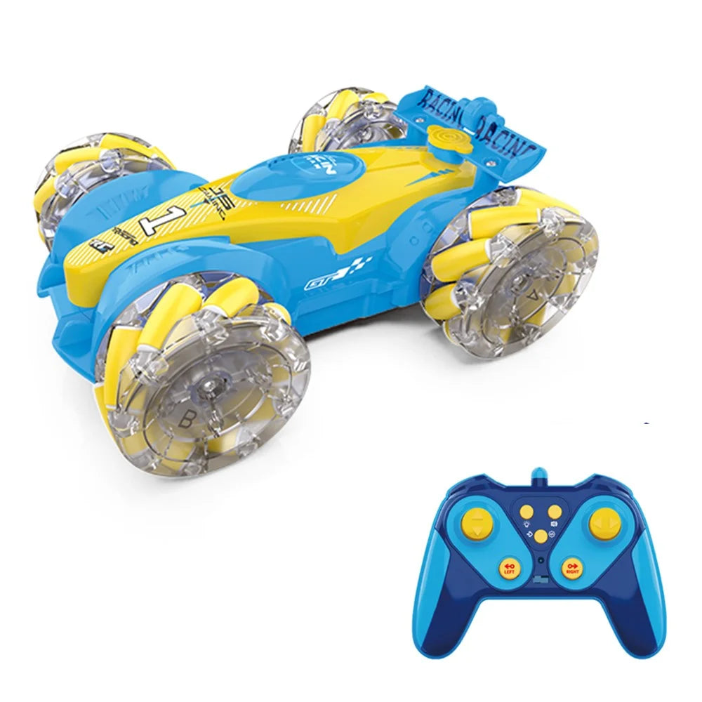 JC016 4WD Stunt Vehicle Double Sided Driving Drift 2.4G RC Car Gift, Single Controller (CE / CPC / ASTM / EN71 Certified) - Baby Blue - 1