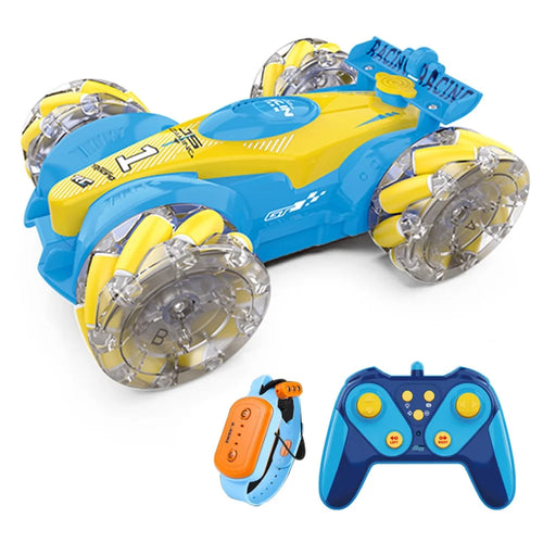 JC016 4WD Stunt Vehicle Double Sided Driving Drift 2.4G RC Car Gift, Dual Controller (CE / CPC / ASTM / EN71 Certified) - Baby Blue - 1