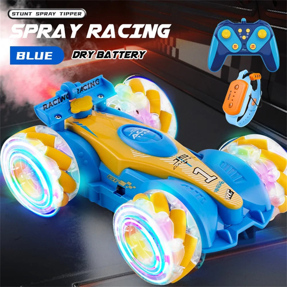 JC016 4WD Stunt Vehicle Double Sided Driving Drift 2.4G RC Car Gift, Dual Controller (CE / CPC / ASTM / EN71 Certified) - Baby Blue - 2
