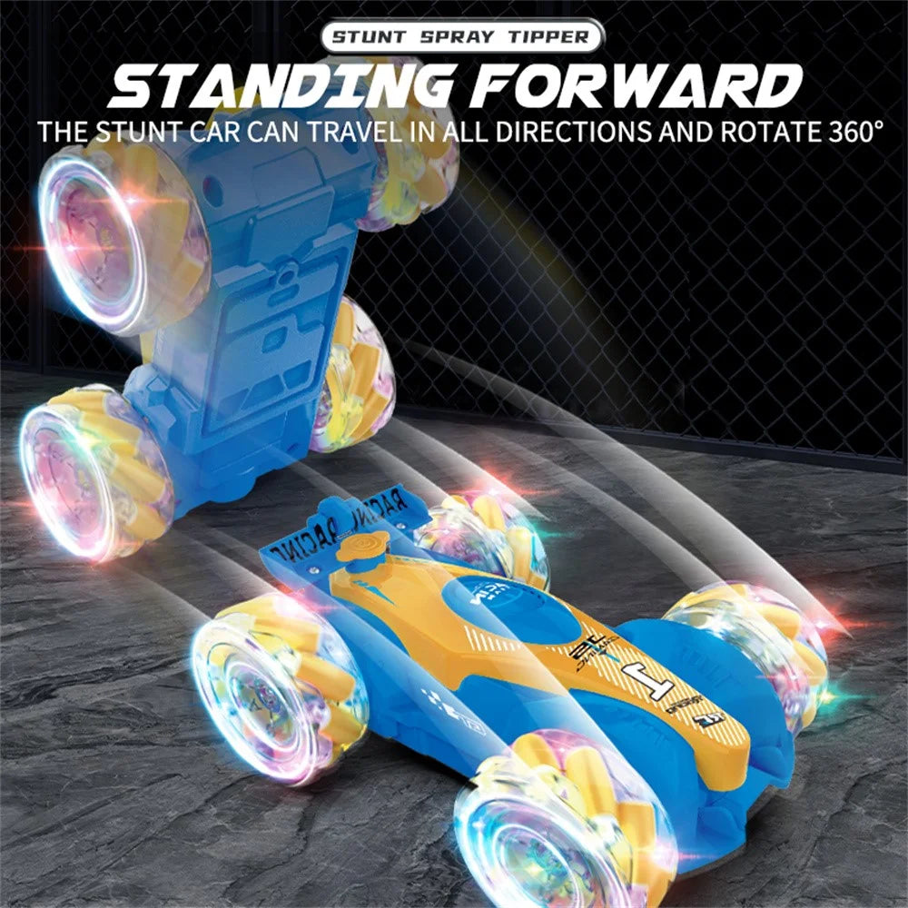 JC016 4WD Stunt Vehicle Double Sided Driving Drift 2.4G RC Car Gift, Dual Controller (CE / CPC / ASTM / EN71 Certified) - Baby Blue - 3