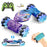YT6637 RC Stunt Car Light-Up Twisting Vehicle Toy Dual Controlled Remote Control Car - Blue - 1