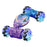 YT6637 RC Stunt Car Light-Up Twisting Vehicle Toy Dual Controlled Remote Control Car - Blue - 2