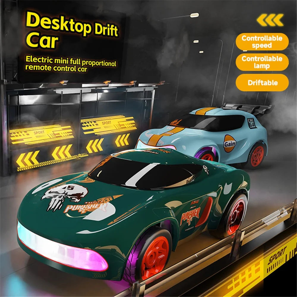 1:64 Mini RC Car 2.4G Full Proportional Remote Control High Speed Desktop Drift Vehicle Gift (CE / CPC / EN71 / ASTM Certified) - Grey - 3
