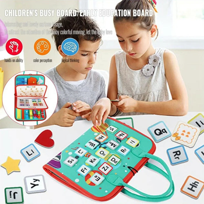 Busy Board Learning Toy Gift Felt Activity Board for Toddlers Early Education Skill Development - 2