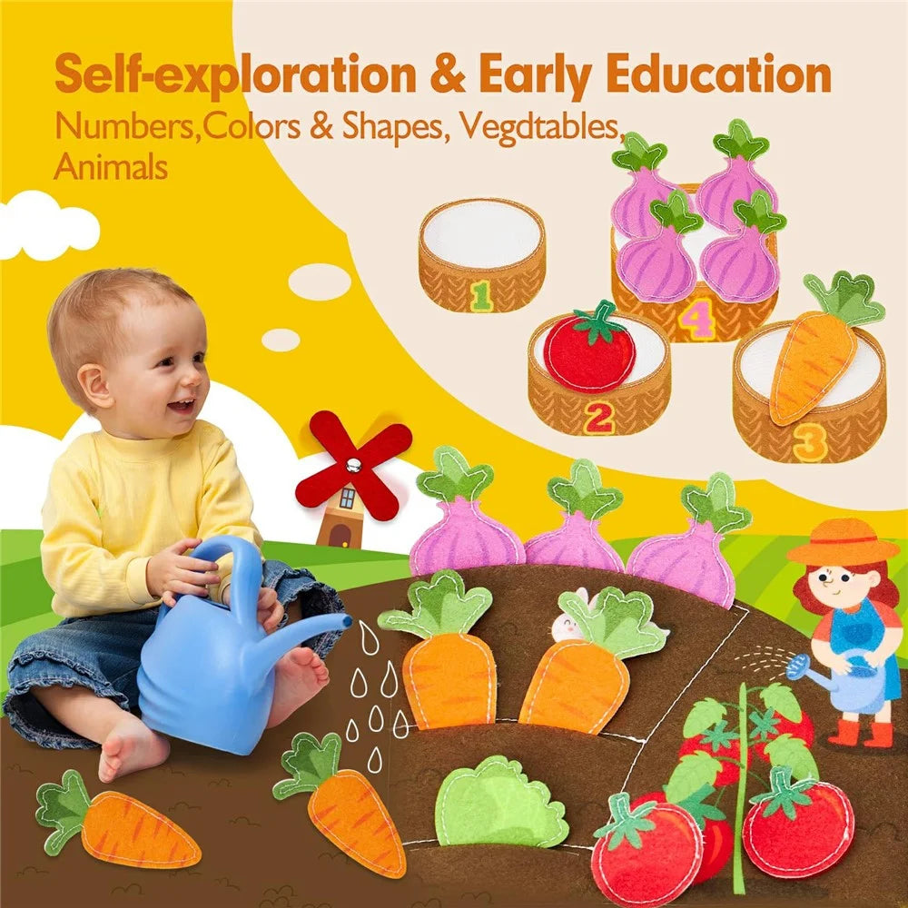 Busy Book Farm Animals Felt Quiet Book Educational Toy Gift for Toddlers - 5