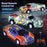 HDXX229 Electric RC Drift Race Car for Boys 4-Channel Graffiti Alloy Tin Light Vehicle Truck Remote Control Toy Car - Dark Blue Racing Car - 2