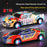 HDXX229 Electric RC Drift Race Car for Boys 4-Channel Graffiti Alloy Tin Light Vehicle Truck Remote Control Toy Car - Dark Blue Racing Car - 3