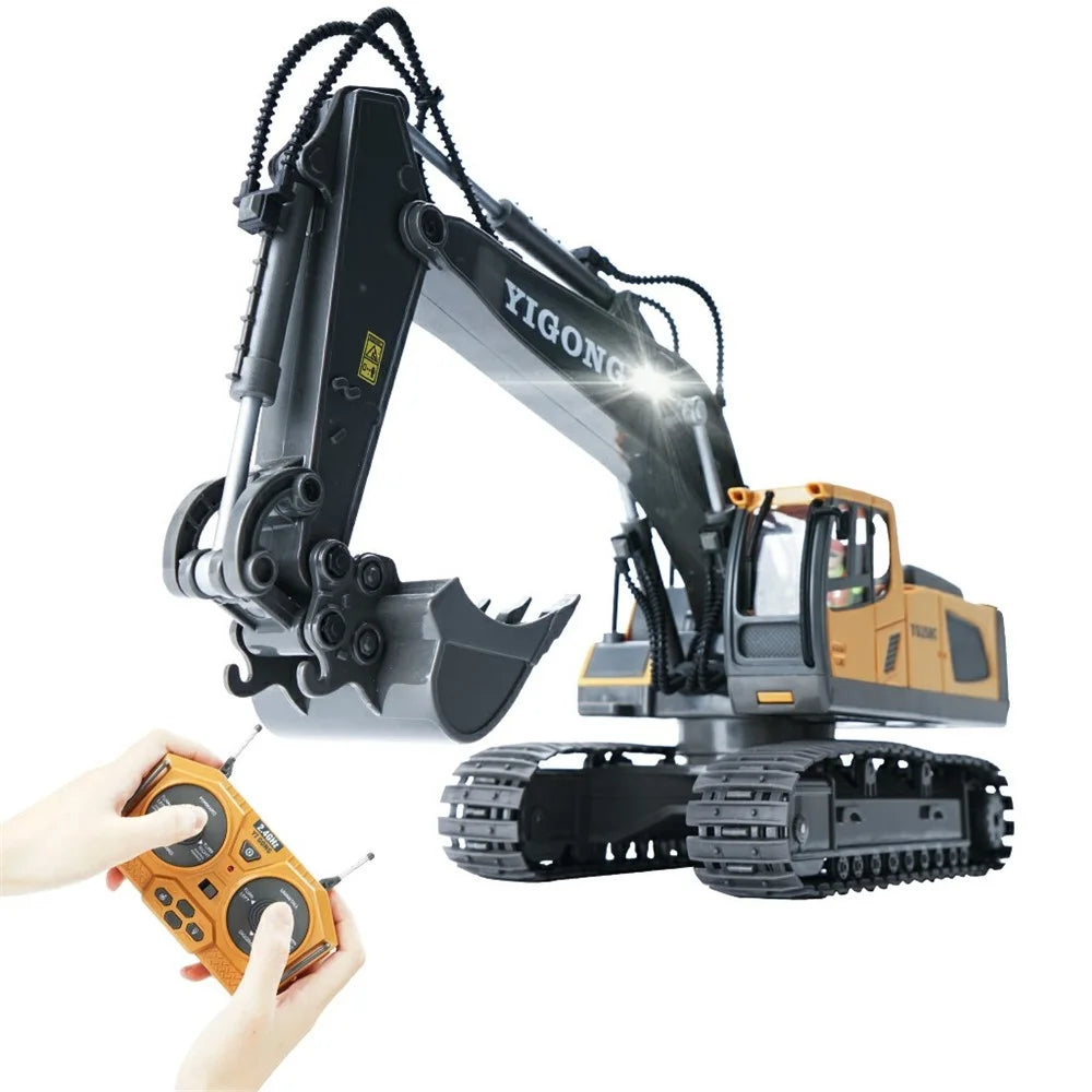 1044 2.4G Remote Control Tracked Excavator 1:20 Scale 11 Channel Construction Vehicle Toy Gift for Kids - 1