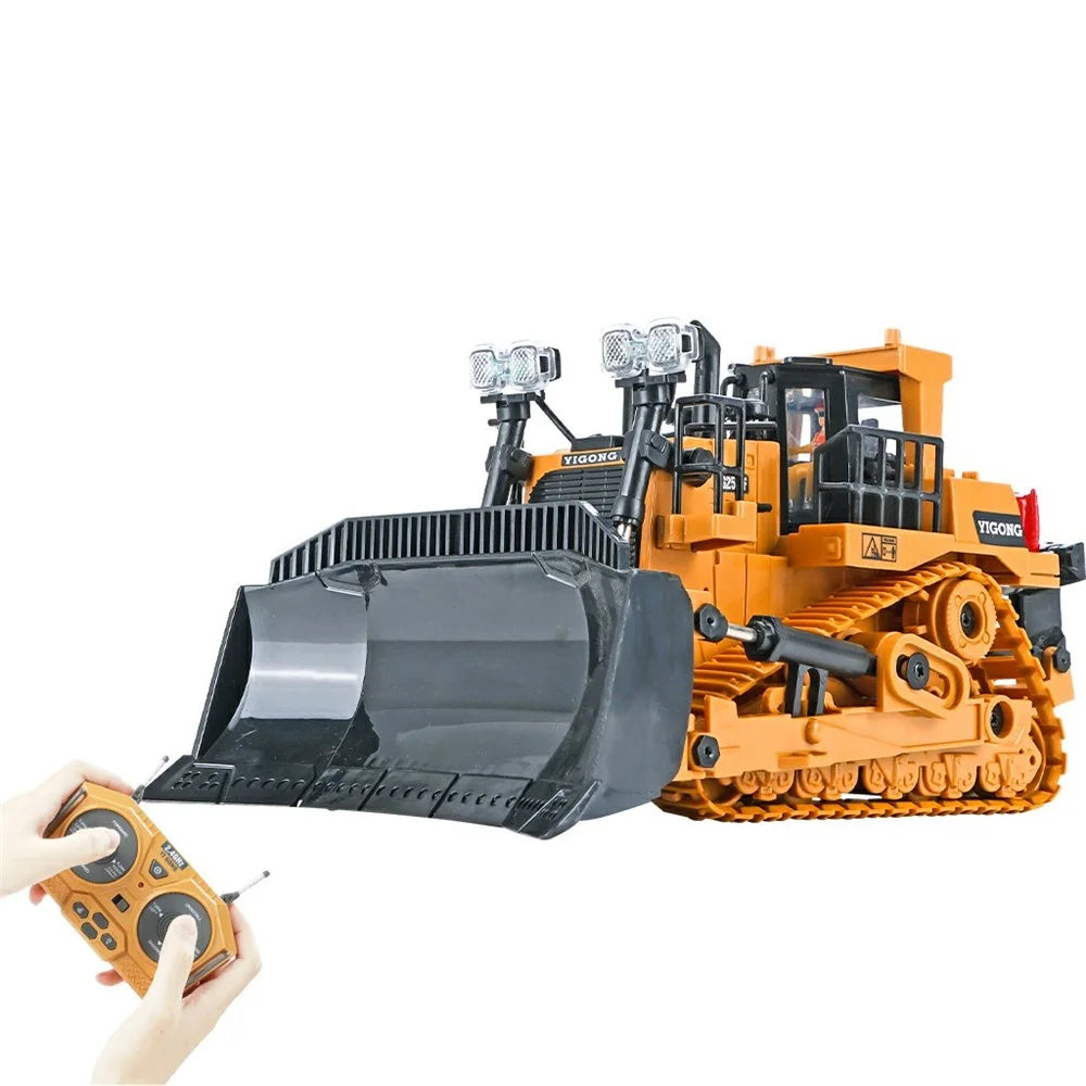 1046 2.4G Remote Control 9 Channel RC Construction Vehicle Gift 1:24 Tracked Heavy Bulldozer, 3KG Load Capacity - 1