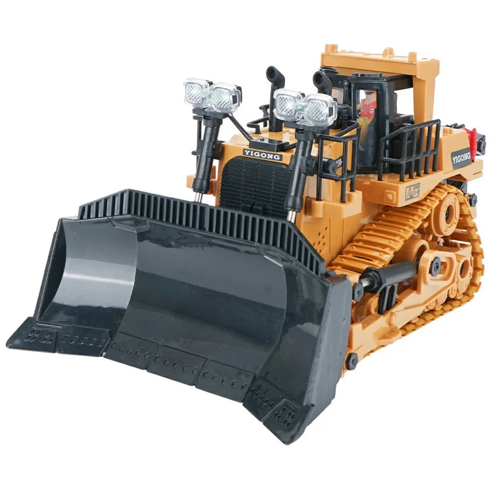 1046 2.4G Remote Control 9 Channel RC Construction Vehicle Gift 1:24 Tracked Heavy Bulldozer, 3KG Load Capacity - 2
