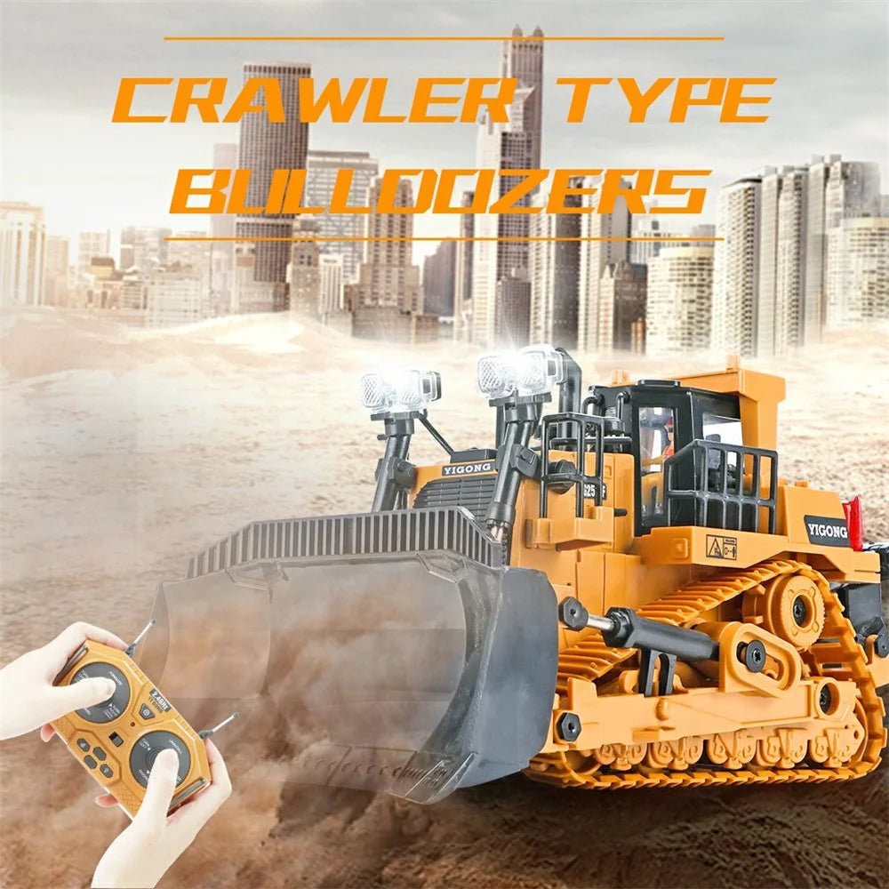 1046 2.4G Remote Control 9 Channel RC Construction Vehicle Gift 1:24 Tracked Heavy Bulldozer, 3KG Load Capacity - 3