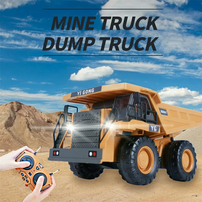 1048 1:24 Scale RC Dump Truck 9 Channel 2.4G Remote Control Construction Vehicle Gift , 2.5KG Load Capacity - 3