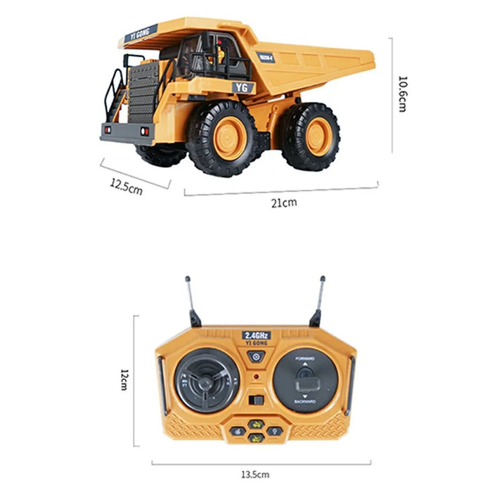 1048 1:24 Scale RC Dump Truck 9 Channel 2.4G Remote Control Construction Vehicle Gift , 2.5KG Load Capacity - 6